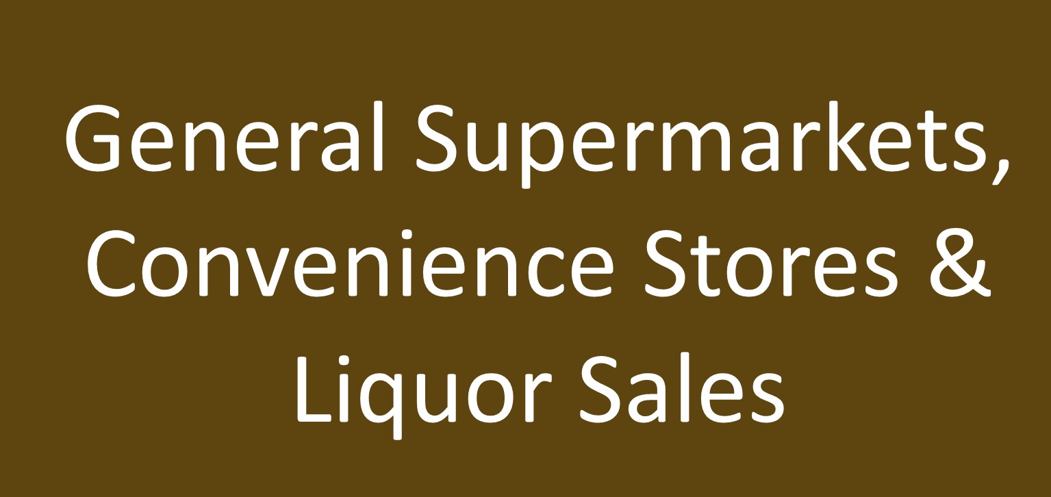 Find out more about x General Supermarkets, Convenience Stores & Liquor Sales x - Supermarkets, Convenience Stores & Liquor Sales in .